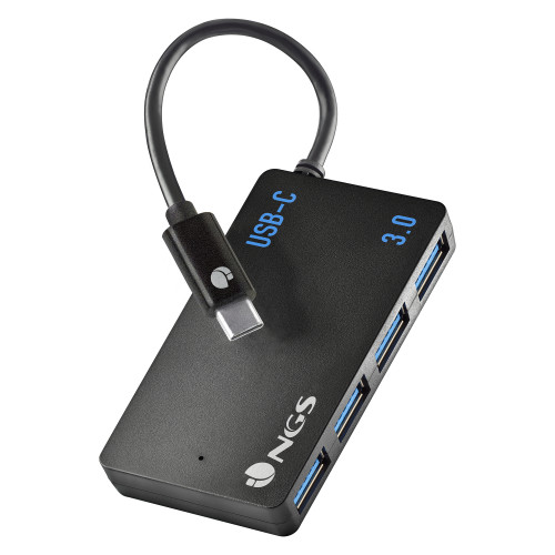 Hub NGS USB-C a 4xUSB-A 3.0 Negro...