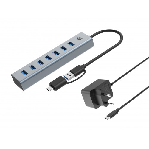 Hub CONCEPTRONIC USB-C a 7xUSB-A Gris...