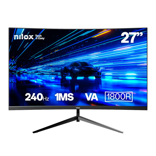 Monitor Nilox 27" HDMI DP 240Hz Curvo...