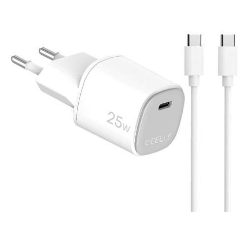 Cargador CELLY USB-C 25W + Cable...