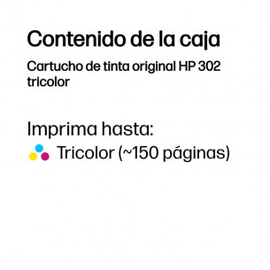 Tinta HP 302 Tricolor 4ml... 2