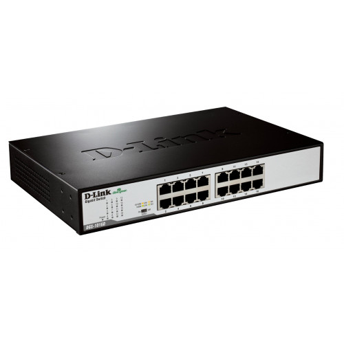 Switch D-Link 16xRJ45 GbE Rack Metal...