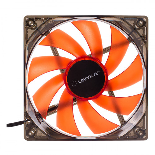 Ventilador 12x12 UNYKA LED Rojo (51792)