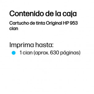 Tinta HP 953 Cian 9ml 630... 2