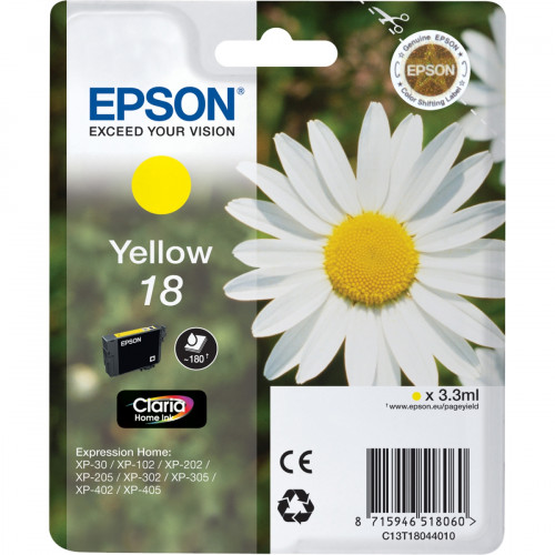 Tinta Epson 18 T1804 Amarillo 3.3ml...