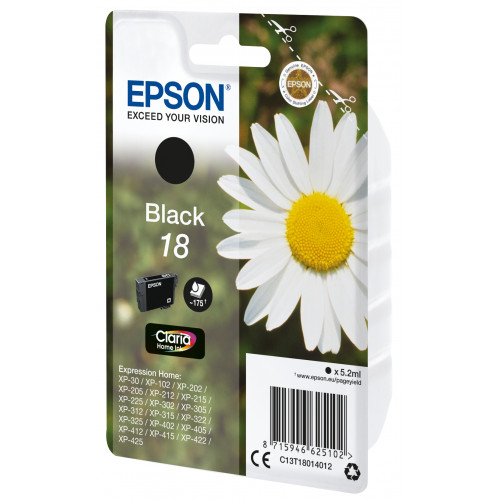 Tinta Epson 18 T1801 Negro 5.2ml 175...