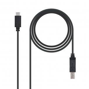 Nanocable USB-B/M a USB-C/M...