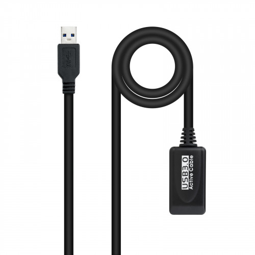 Nanocable USB-A/M a USB-A/H 5m Negro...