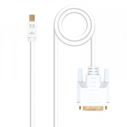 Nanocable Mini DP/M a DVI/M 5m Blanco
