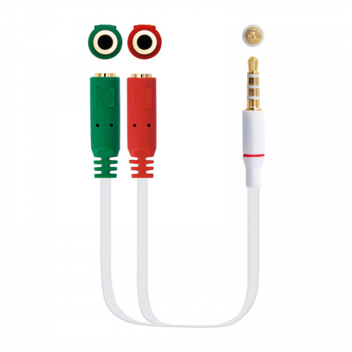 Nanocable Audio 3.5mm/M a 2x3.5mm/H 20cm