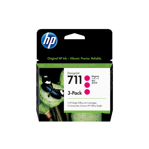 Tinta HP 711 DesignJet Magenta Pack 3...