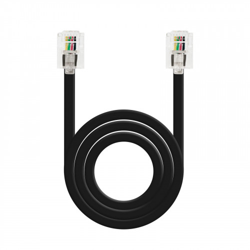 Nanocable RJ11 a RJ11 2m Negro