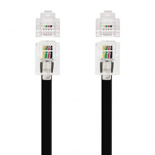 Nanocable RJ11 a RJ11 2m Negro 2