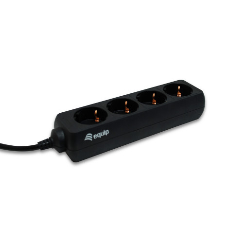 Regleta EQUIP 4xSchuko Cable 1.1m Negra