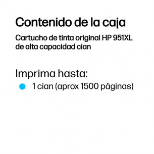 Tinta HP 951XL Cian 24ml... 2
