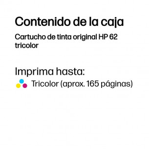 Tinta HP 62 Tricolor 4.5ml... 2
