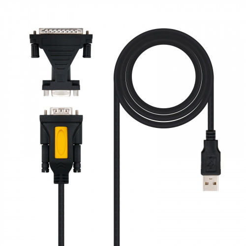 Nanocable USB-A/M a DB9/DB25 1.8m Negro