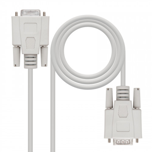 Nanocable DB9/M a DB9/H 1.8m Beige