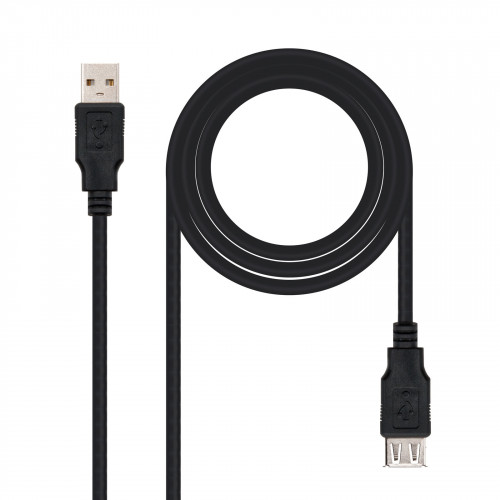 Nanocable USB-A/M a USB-A/H 1.8m Negro
