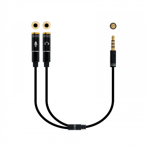 Nanocable Audio 3.5mm/M a 2x3.5mm/H 30cm