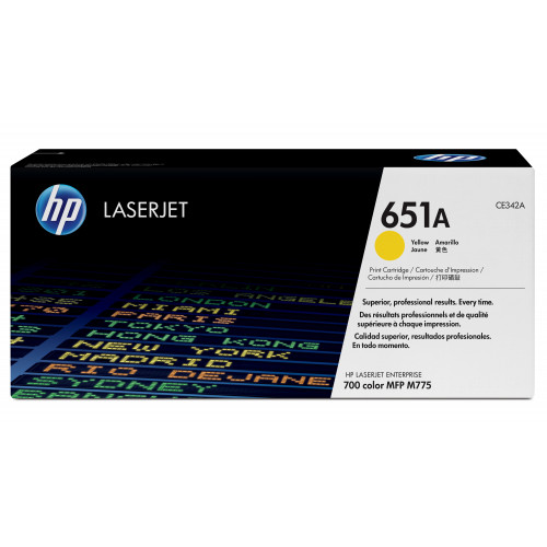 Toner HP LaserJet 651A Amarillo 16000...