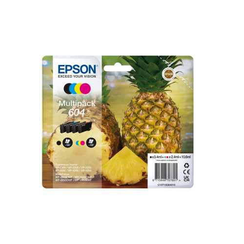 Tinta Epson 604 Pack Negro/Tricolor...