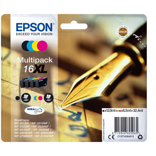 Tinta Epson 16XL T1636 Pack...