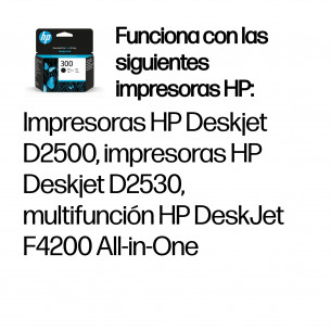 Tinta HP 300 Negro 4ml 200... 2