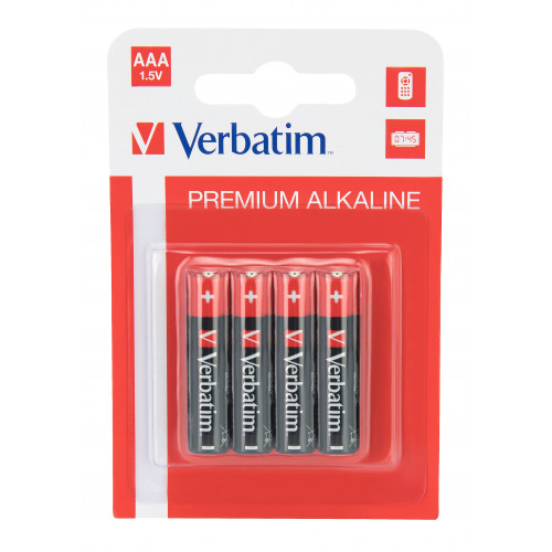 Pilas Alcalinas AAA Verbatim (Pack 4)...