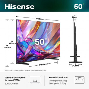 Televisor Hisense 50" 4K... 2