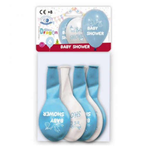Bolsa de 6 Globos Baby Shower Niño