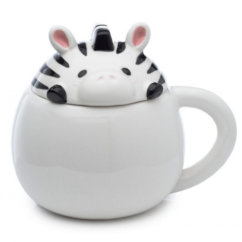 Taza con Tapa Cebra LMUG03