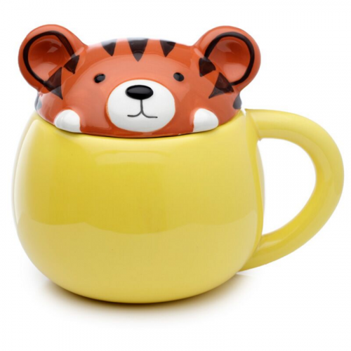 Taza con Tapa Tigre LMUG04