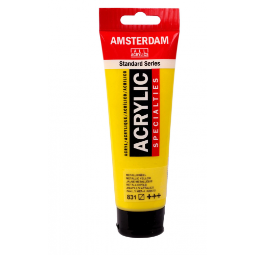 Acrílico 120 ml Amarillo Metálico