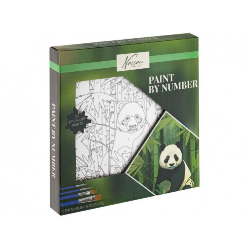 Pintar por Números Panda 20x20 cm