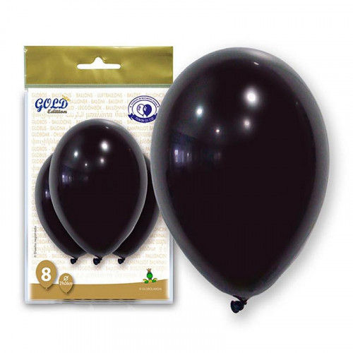 Bolsa de 8 Globos de 12 Pulgadas Negros