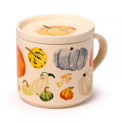 Taza de Porcelana con Posavaso Autumn