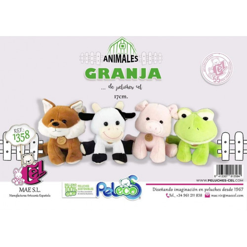 Peluche de Animales de Granja Surtidos