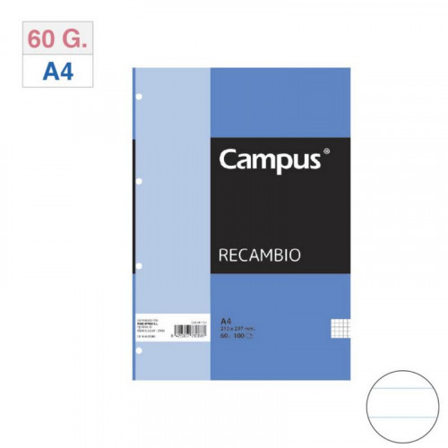 Recambio Campus A4 100 Hojas 4...