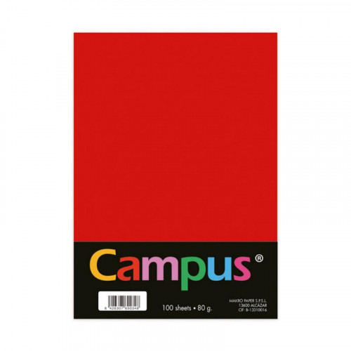 Papel A4 80g de 100 Hojas Rojo
