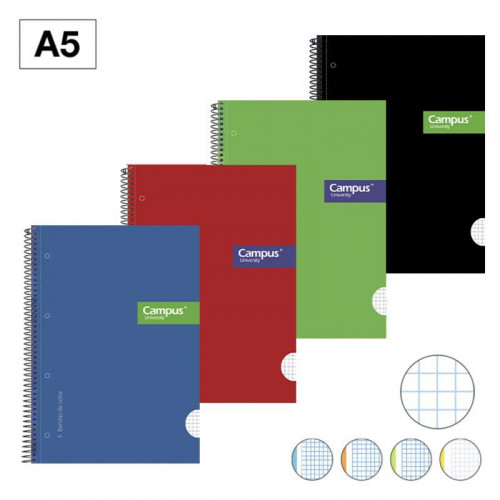 Bloc de Espiral Campus A5 con Tapa...
