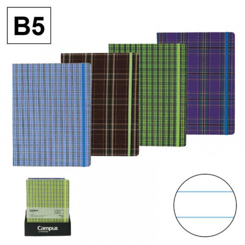 Libreta B5 80 g 96 Hojas con Goma y...