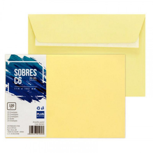Sobre Plus Office 114x162 mm Amarillo...