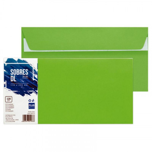 Sobre Plus 110x220 mm Verde Claro 20...