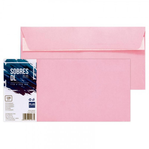 Sobre Plus Office 110x220 mm Rosa...