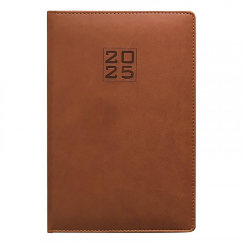 Agenda 2025 150x210 mm de PVC Marrón