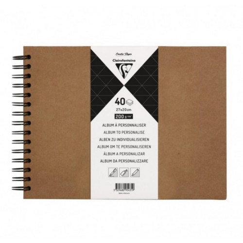 Álbum Tapa Dura Kraft 27x20 cm 40...