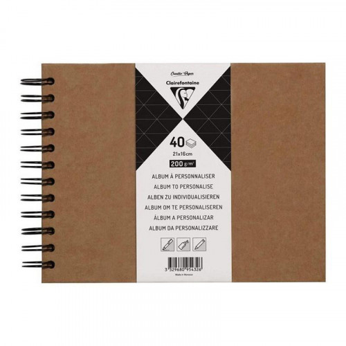 Álbum Tapa Dura Kraft 21x16 cm 40...