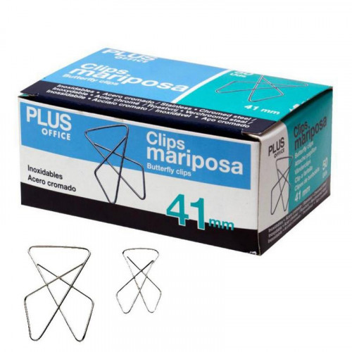 Clips Mariposa con 50 Unidades