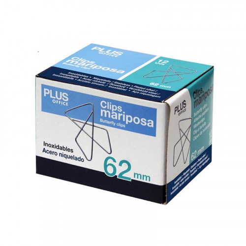 Clips Mariposa con 12 Unidades